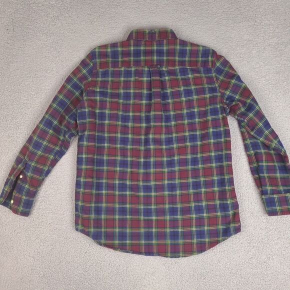 Chaps Shirt Mens Medium Plaid Multicolor Cotton Oxford Long Sleeve Button Down - Picture 2 of 15